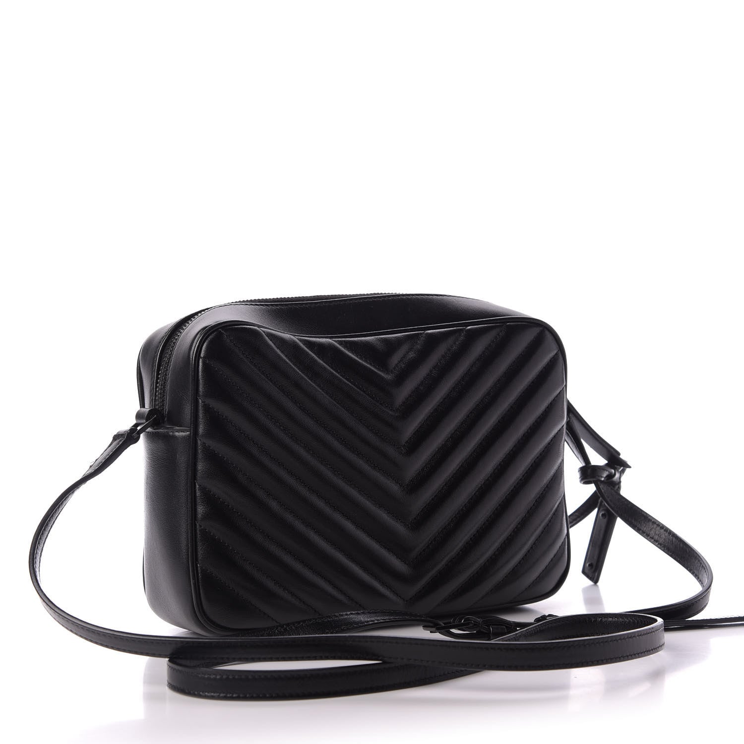 Saint Laurent Calfskin Matelasse Monogram Lou Camera Bag Black 3 of 9