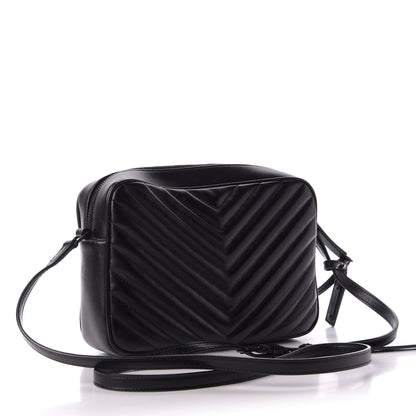 Saint Laurent Calfskin Matelasse Monogram Lou Camera Bag Black 3 of 9