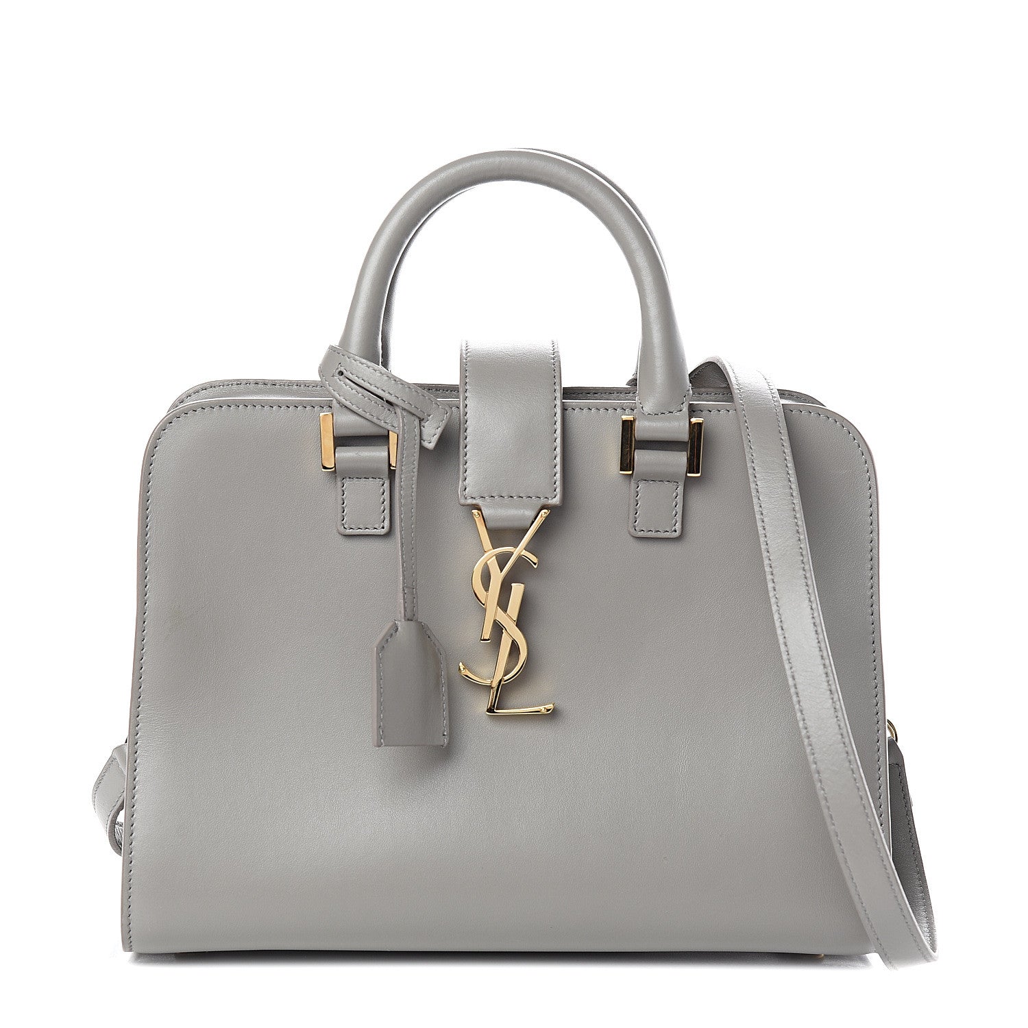 Saint Laurent Calfskin Monogram Baby Cabas Fog 1 of 9