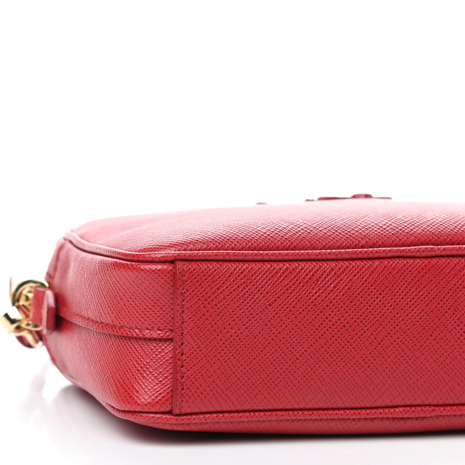 Prada Saffiano Mini Monochrome Camera Crossbody Bag Fuoco 4 of 8