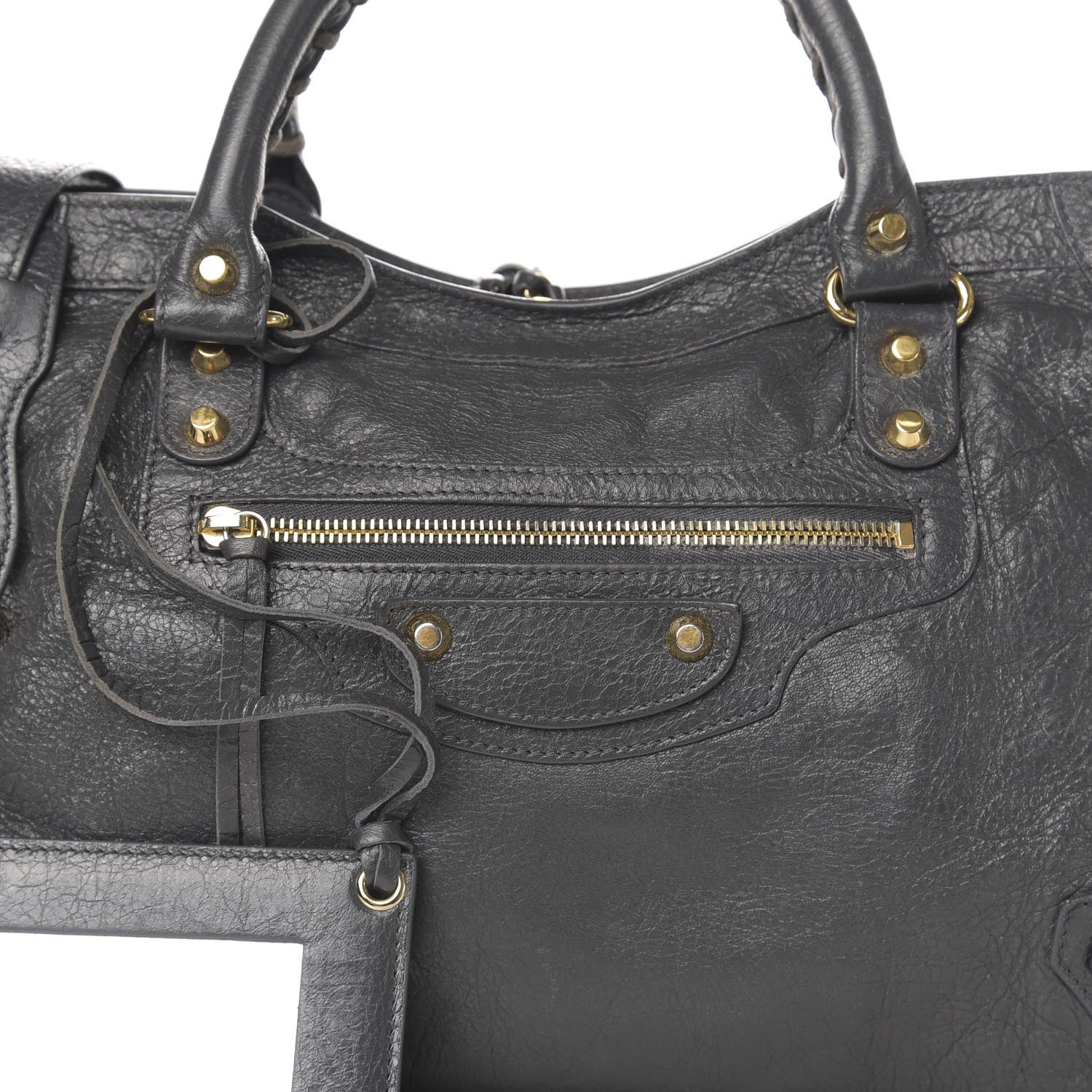 Balenciaga Agneau Classic Gold Hardware City Gris Fossile Anthracite 12 of 12