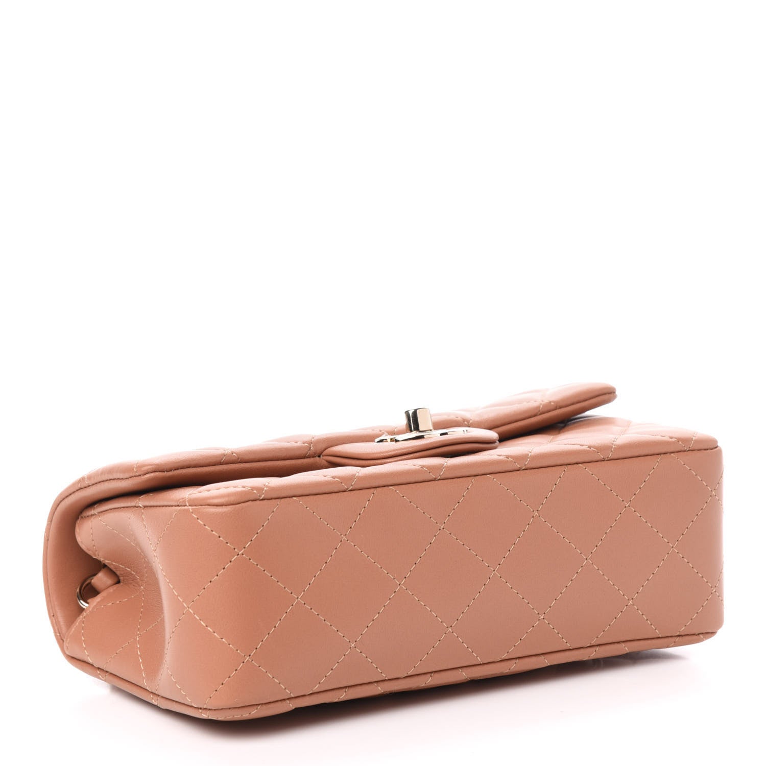Chanel Lambskin Quilted Mini Rectangular Flap Brown 4 of 11