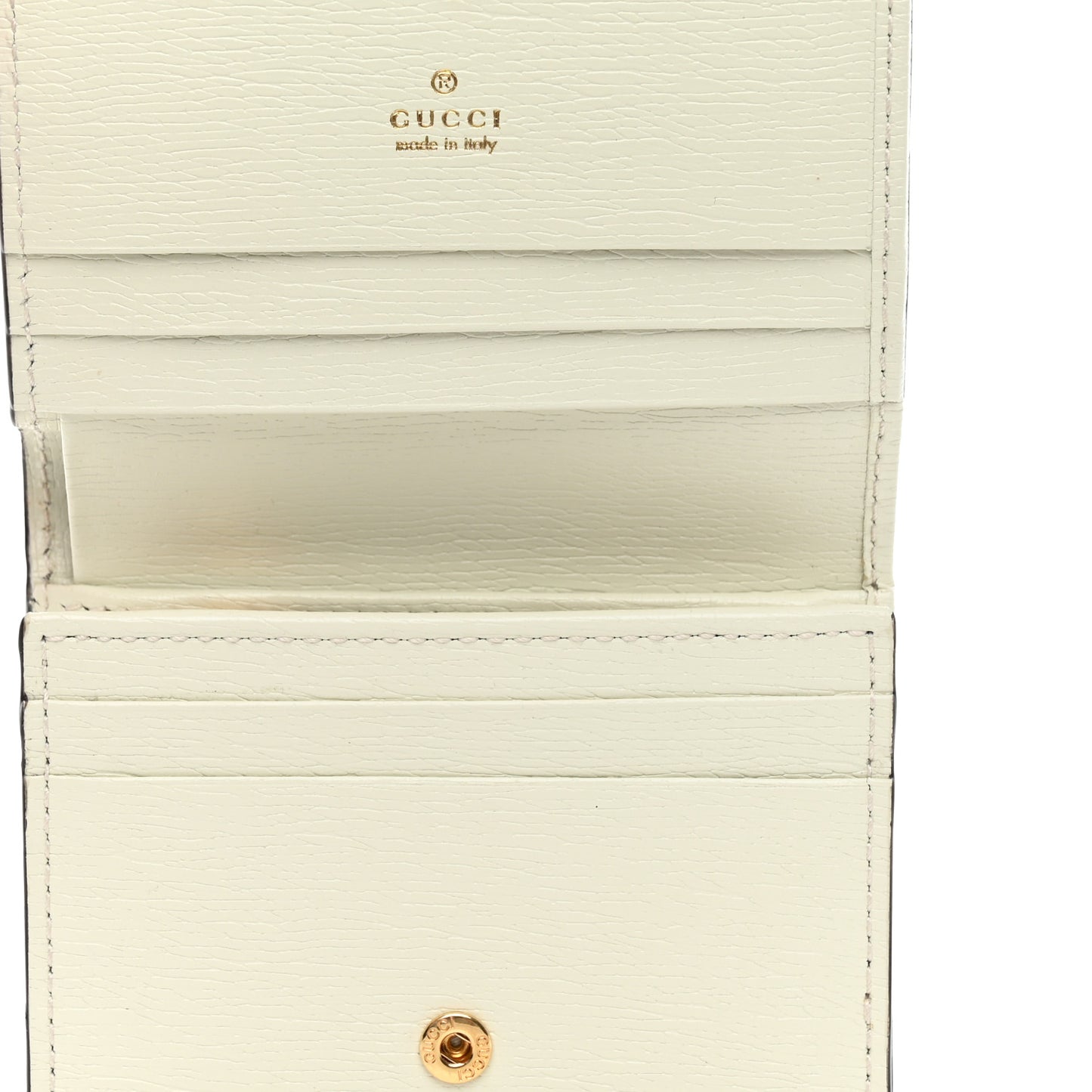 New Shangai Calfskin Tiger Savanah Horsebit 1955 Card Case Wallet Chalky White Multicolor