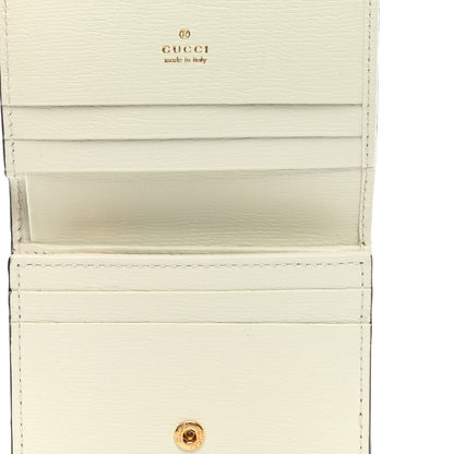 Gucci New Shangai Calfskin Tiger Savanah Horsebit 1955 Card Case Wallet Chalky White Multicolor 5 of 11