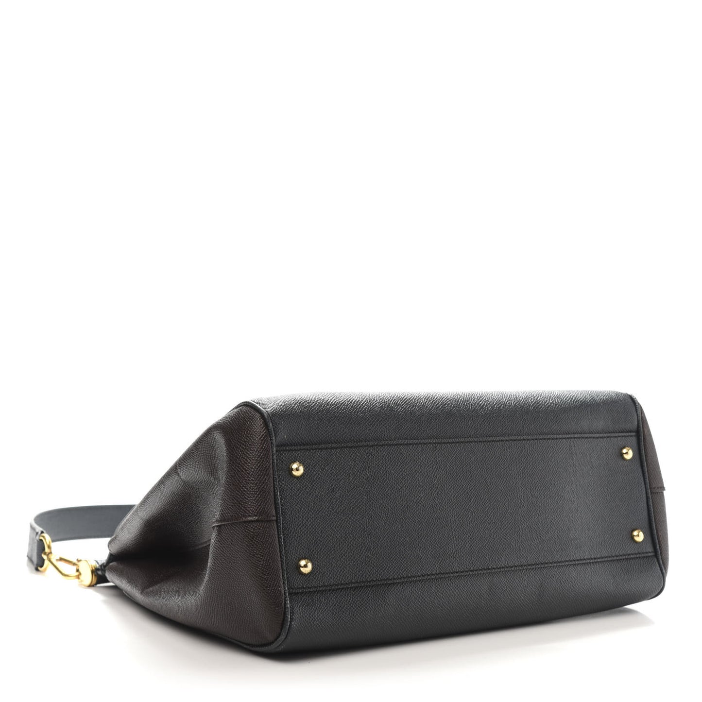 Dauphine Large Bi-Color Miss Sicily Satchel Black Brown