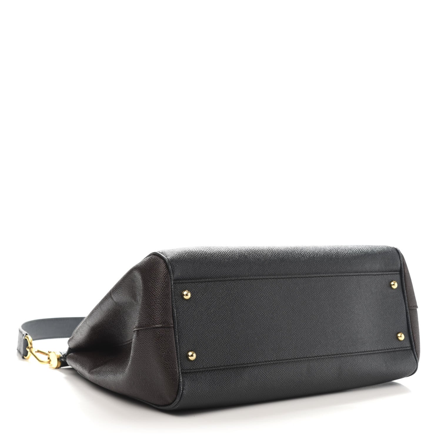 Dolce & Gabbana Dauphine Large Bi-Color Miss Sicily Satchel Black Brown 4 of 10