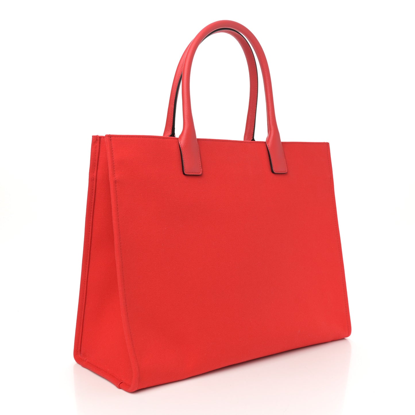 Canvas Calfskin La Medusa Tote Bag Red