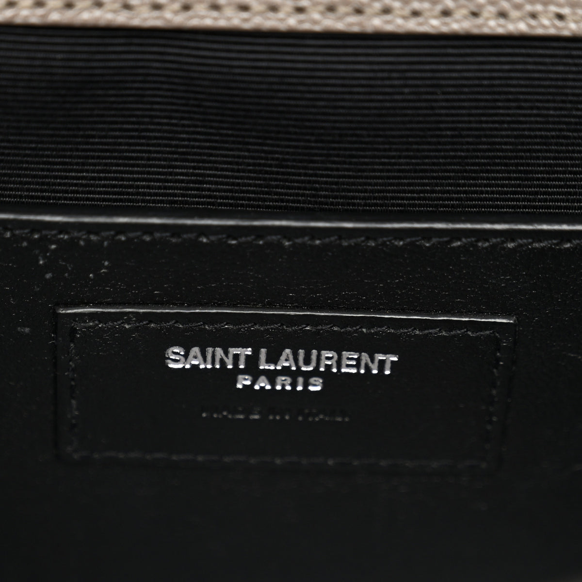 Saint Laurent Grain De Poudre Textured Mixed Matelasse Triquilt Small Monogram Satchel Taupe 6 of 10