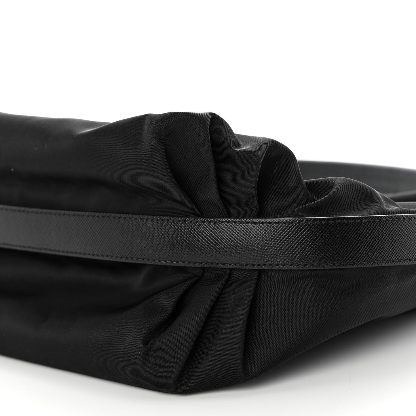 Tessuto Nylon Saffiano Sacca Shoulder Bag Black