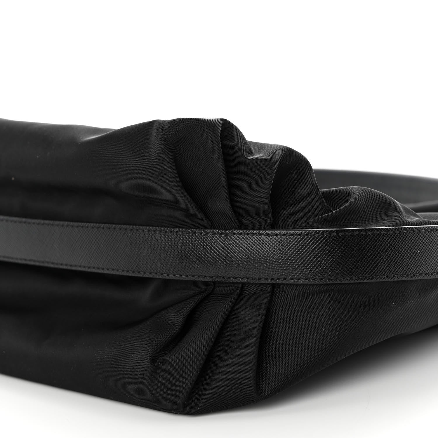 Prada Tessuto Nylon Saffiano Sacca Shoulder Bag Black 9 of 9