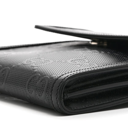 Gucci Calfskin GG Tennis Embossed Messenger Bag Black 11 of 11