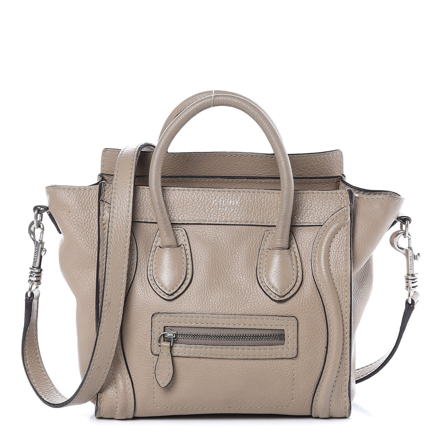 Drummed Calfskin Nano Luggage Dune