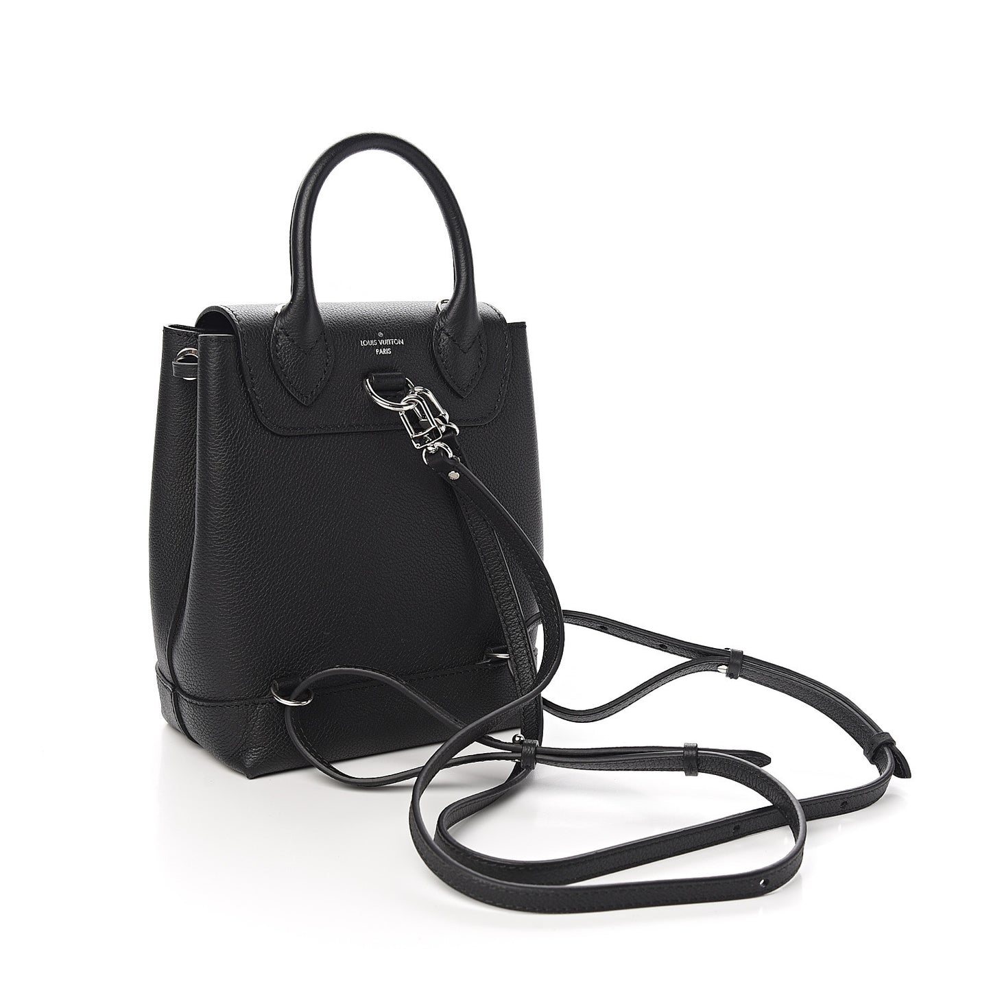 Calfskin Lockme Backpack Black