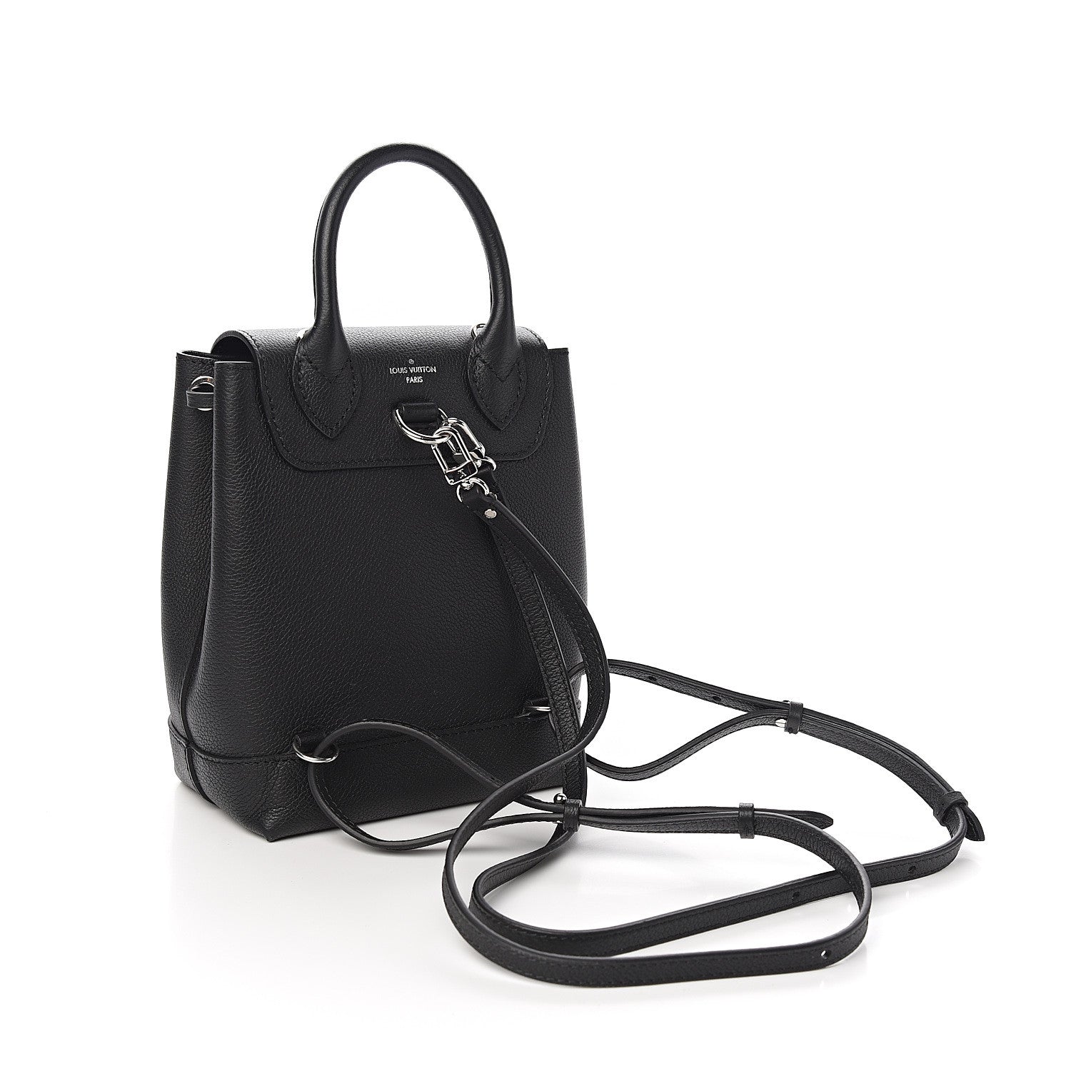 Louis Vuitton Calfskin Lockme Backpack Black 2 of 11