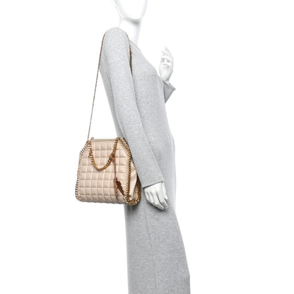 Stella McCartney Vegan Leather Quilted Mini Falabella Tote Semolina 2 of 10