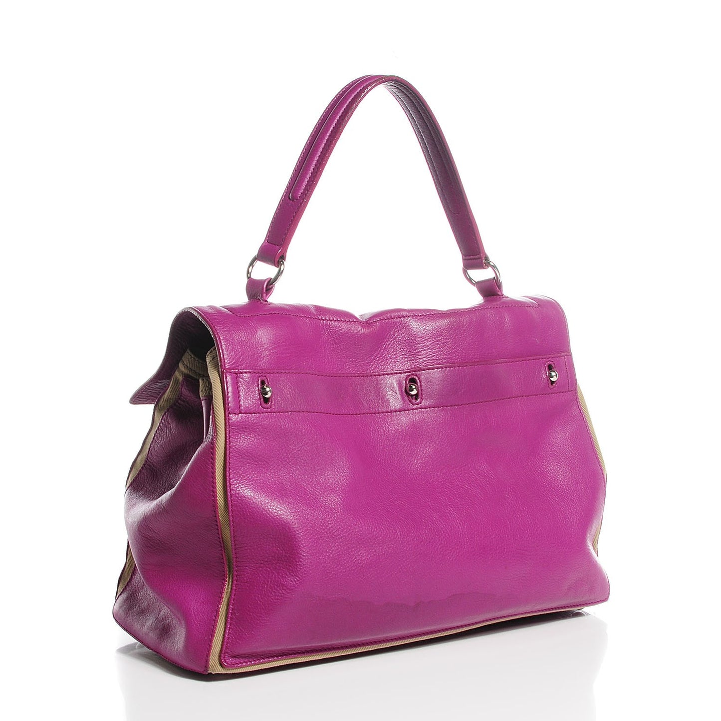 Calfskin Canvas Medium Muse Two Taupe Orchid Purple
