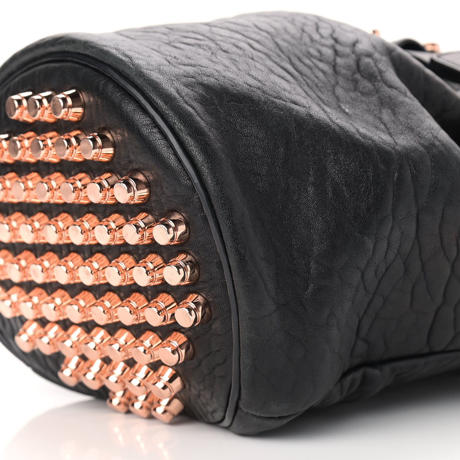 Alexander Wang Pebbled Lambskin Diego Bucket Black Rose Gold Hardware 9 of 13