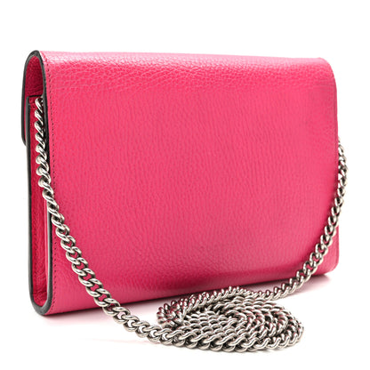 Gucci Dollar Calfskin Crystal Mini Dionysus Chain Wallet Box Pink 3 of 9