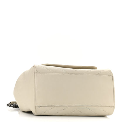 Saint Laurent Vintage Lambskin Chevron Monogram Medium Nolita Crema Soft 4 of 11