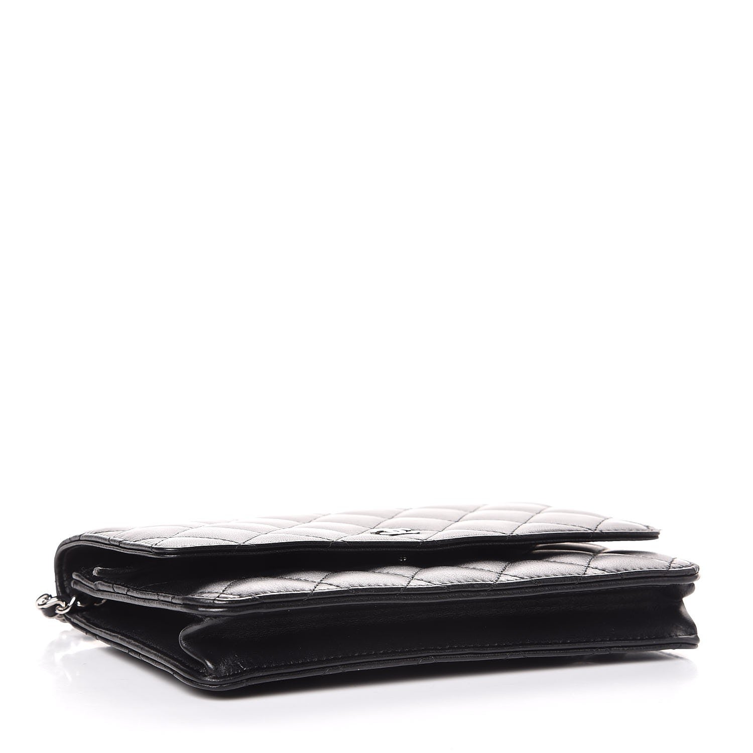 Chanel Lambskin Quilted Wallet On Chain WOC Black 4 of 11