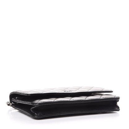 Chanel Lambskin Quilted Wallet On Chain WOC Black 4 of 11