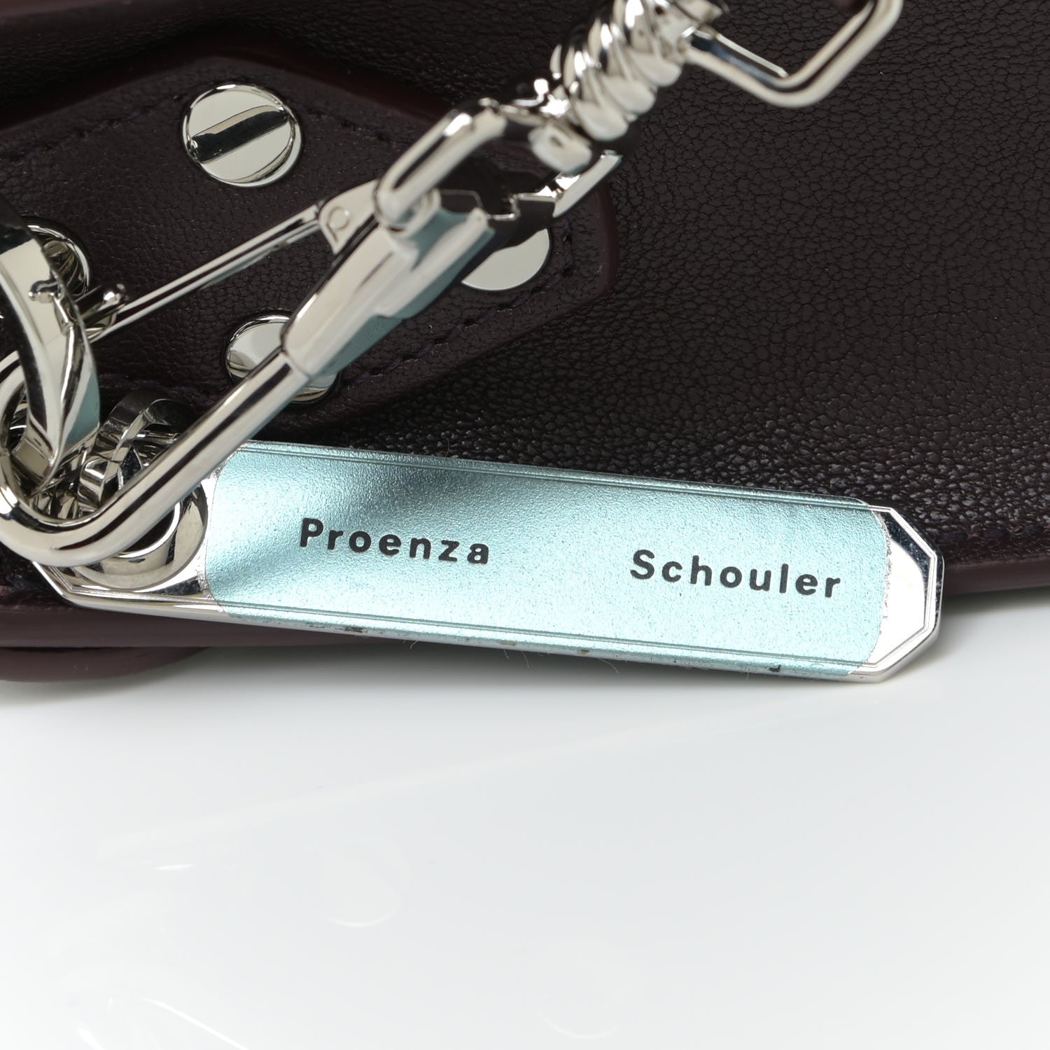 Proenza Schouler Lambskin PS1 Mini Crossbody Chocolate Plum 10 of 10