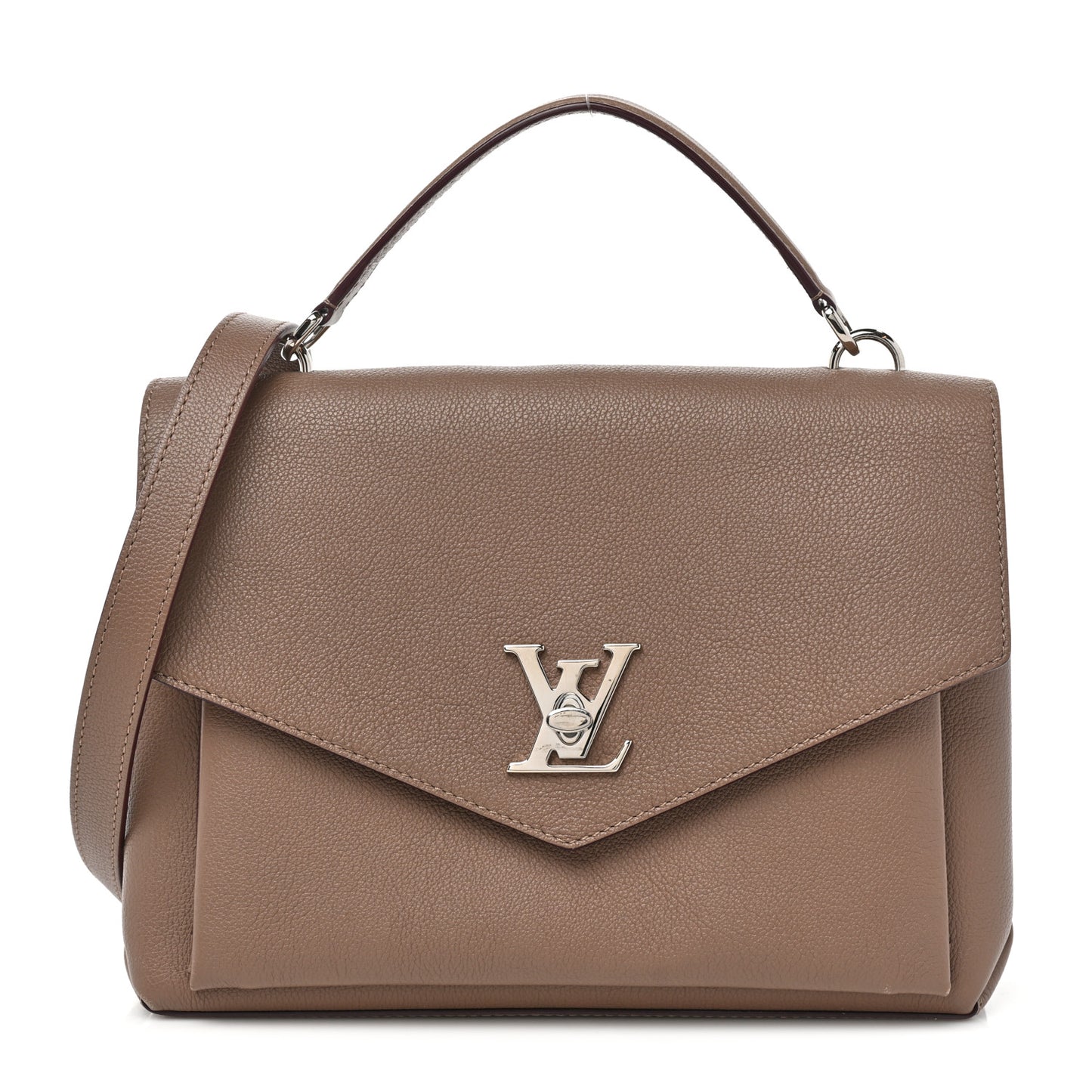 Soft Calfskin My Lockme Top Handle Taupe Glace