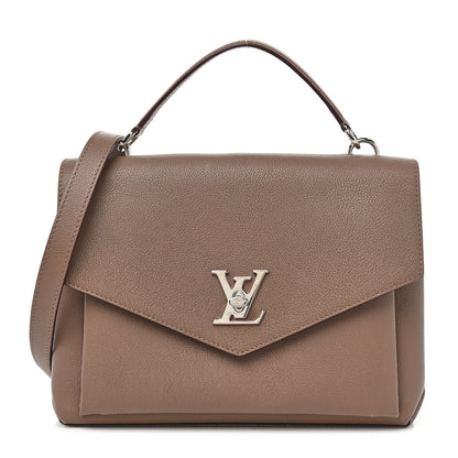 Louis Vuitton Soft Calfskin My Lockme Top Handle Taupe Glace 1 of 8