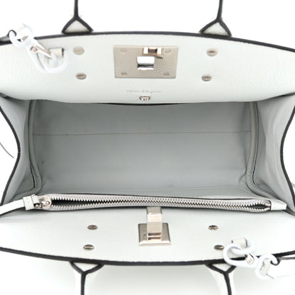 Salvatore Ferragamo Calfskin Medium Studio Bag Light Blue 5 of 13