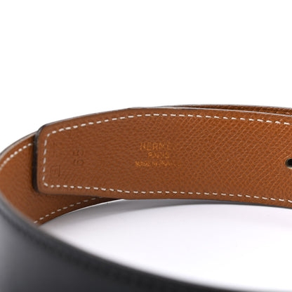 Hermes Box Epsom 32mm H Belt 65 Black Gold 3 of 6