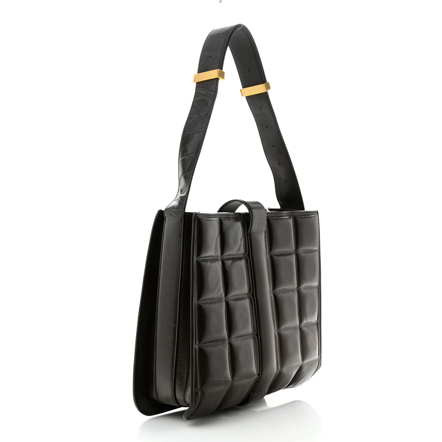 Nappa Maxi Intrecciato Padded Marie Bag Brown