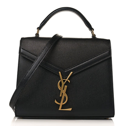 Saint Laurent Grain de Poudre Mini Classic Monogram Cassandra Top Handle Black 1 of 8