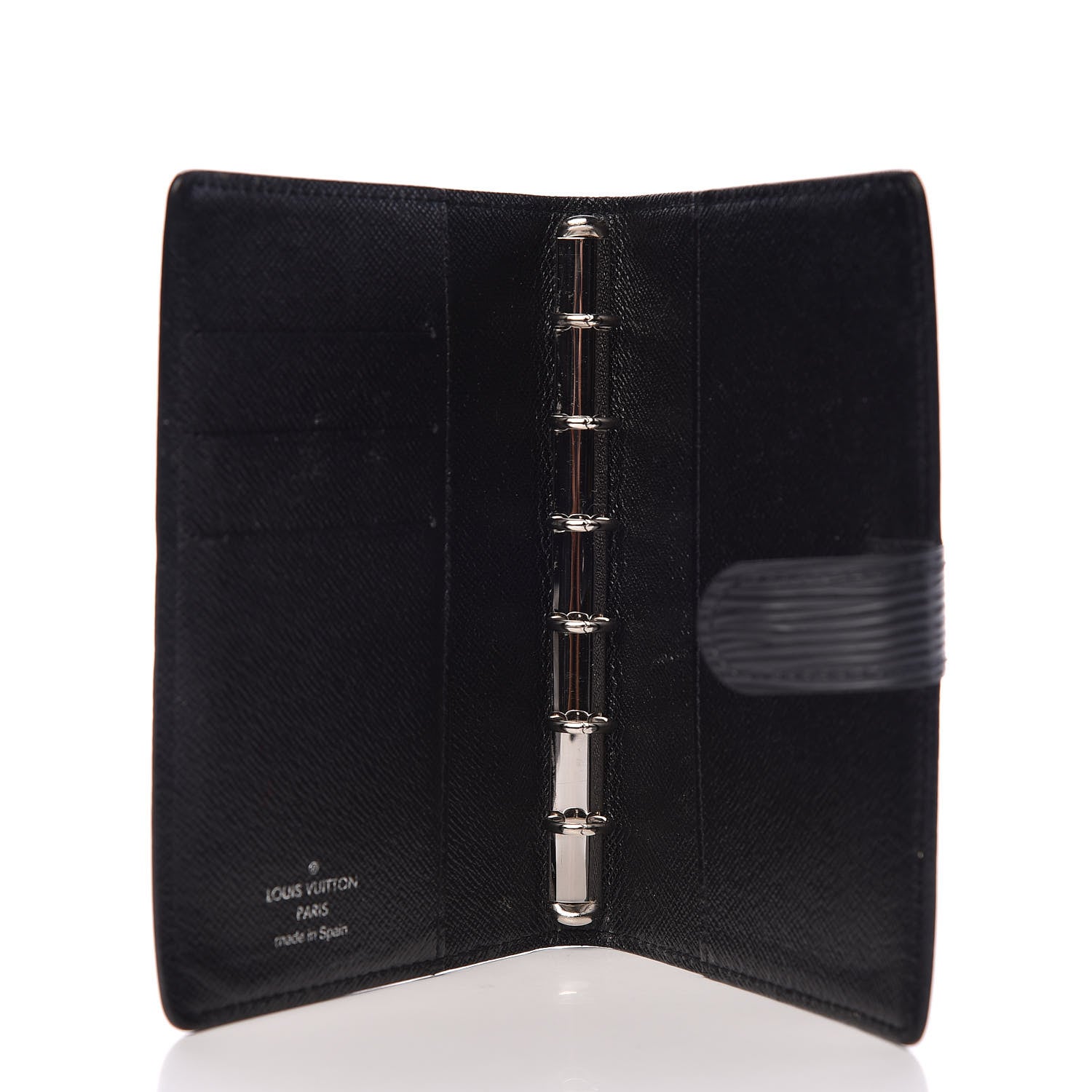 Louis Vuitton Epi Small Ring Agenda Cover Black 5 of 6
