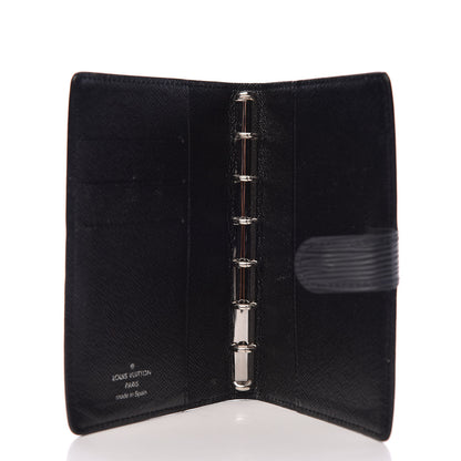 Louis Vuitton Epi Small Ring Agenda Cover Black 5 of 6