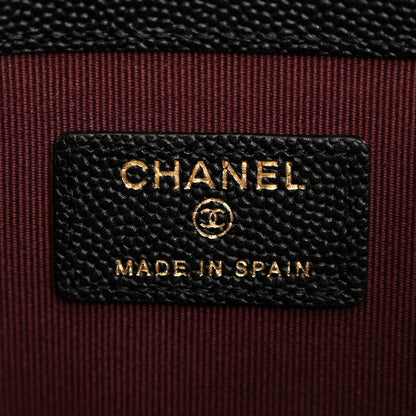 Chanel Caviar Quilted Medium Cosmetic Case Black 6 of 9
