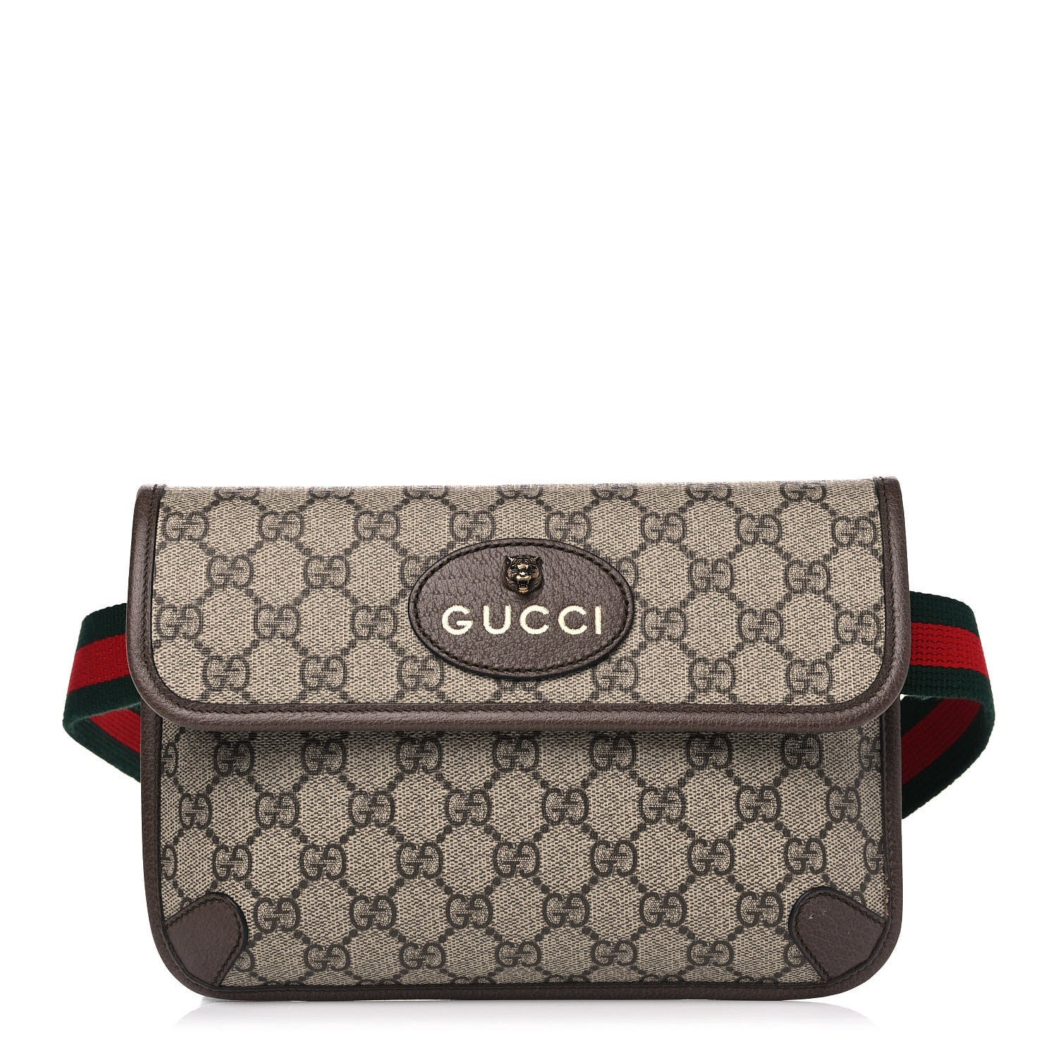 Gucci GG Supreme Monogram Neo Vintage Web Belt Bag Brown 1 of 11
