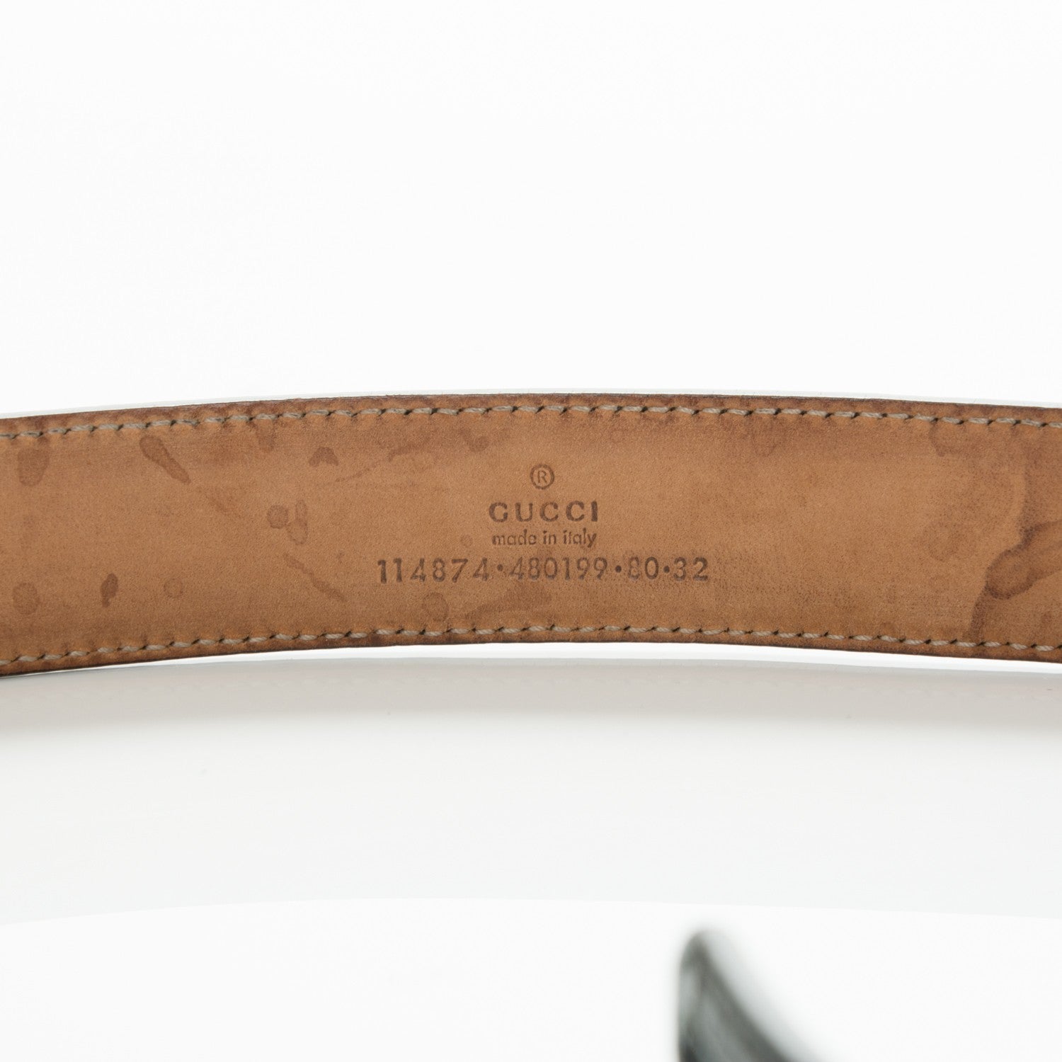 Gucci Monogram Interlocking G Belt 80 32 Black 6 of 7
