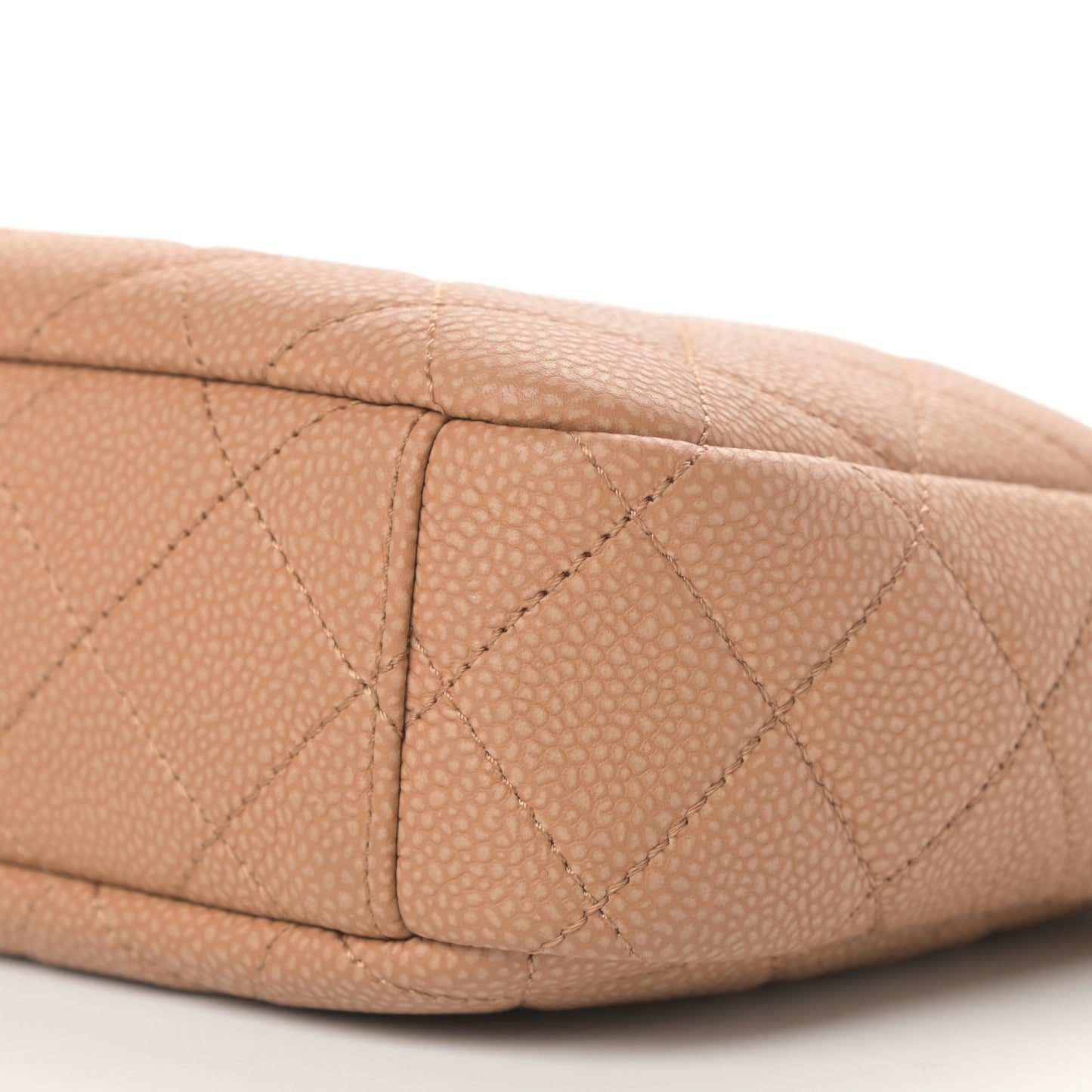 Caviar Quilted Coco Tassel Camera Case Beige