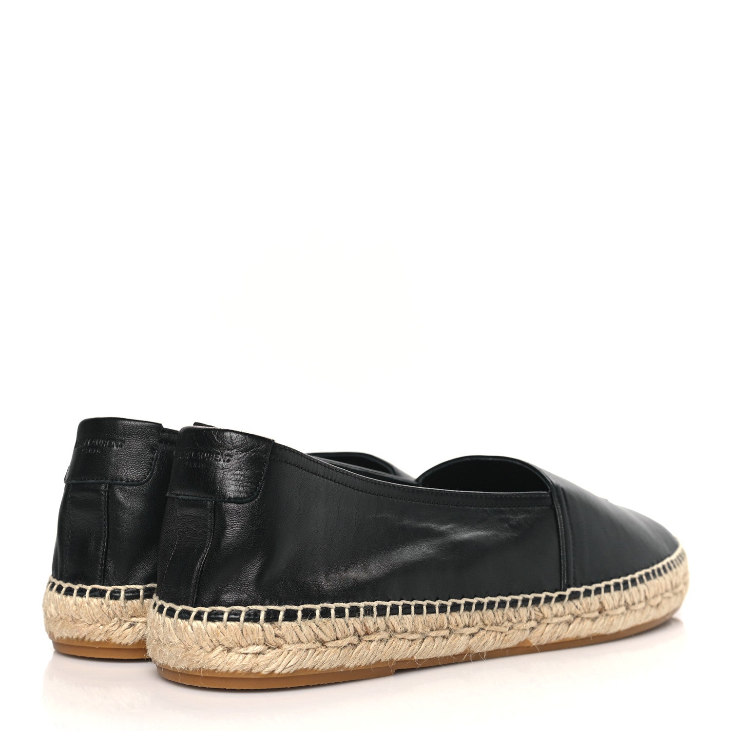 Saint Laurent Lambskin Mens Monogram Espadrilles 45 Black 4 of 9