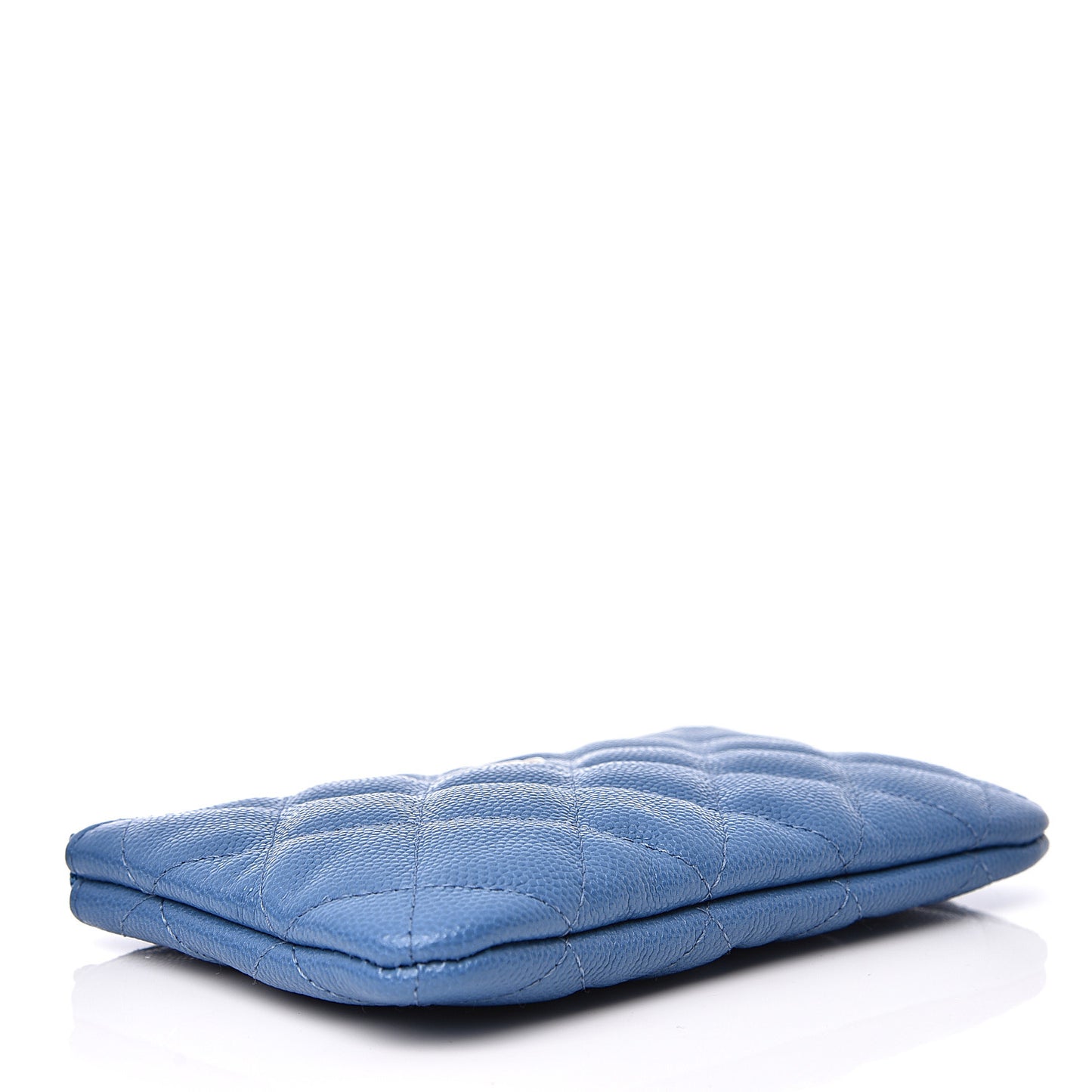 Caviar Quilted Small Cosmetic Case Blue