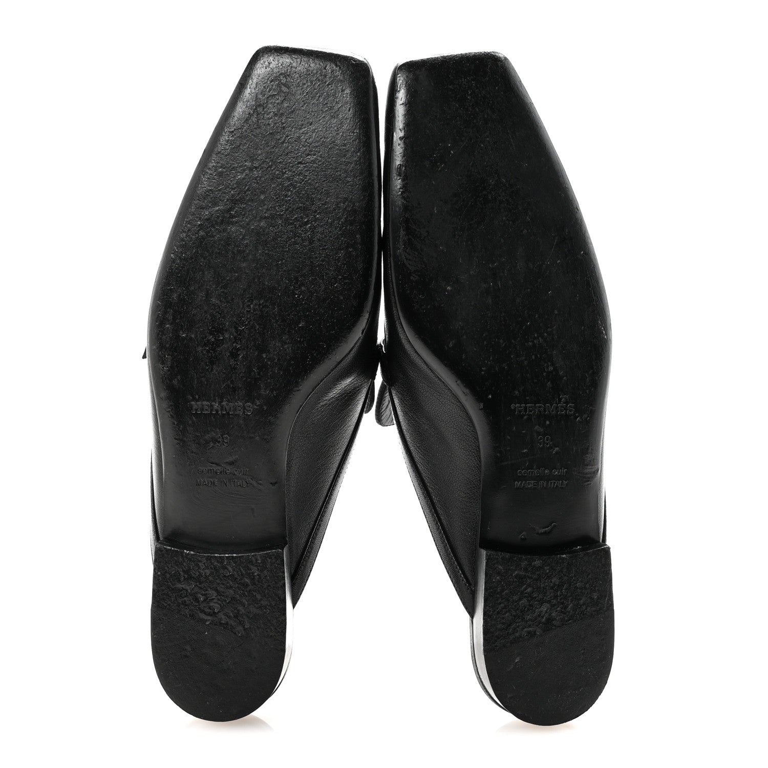 Hermes Goatskin Groupie Mules 39 Black 6 of 10