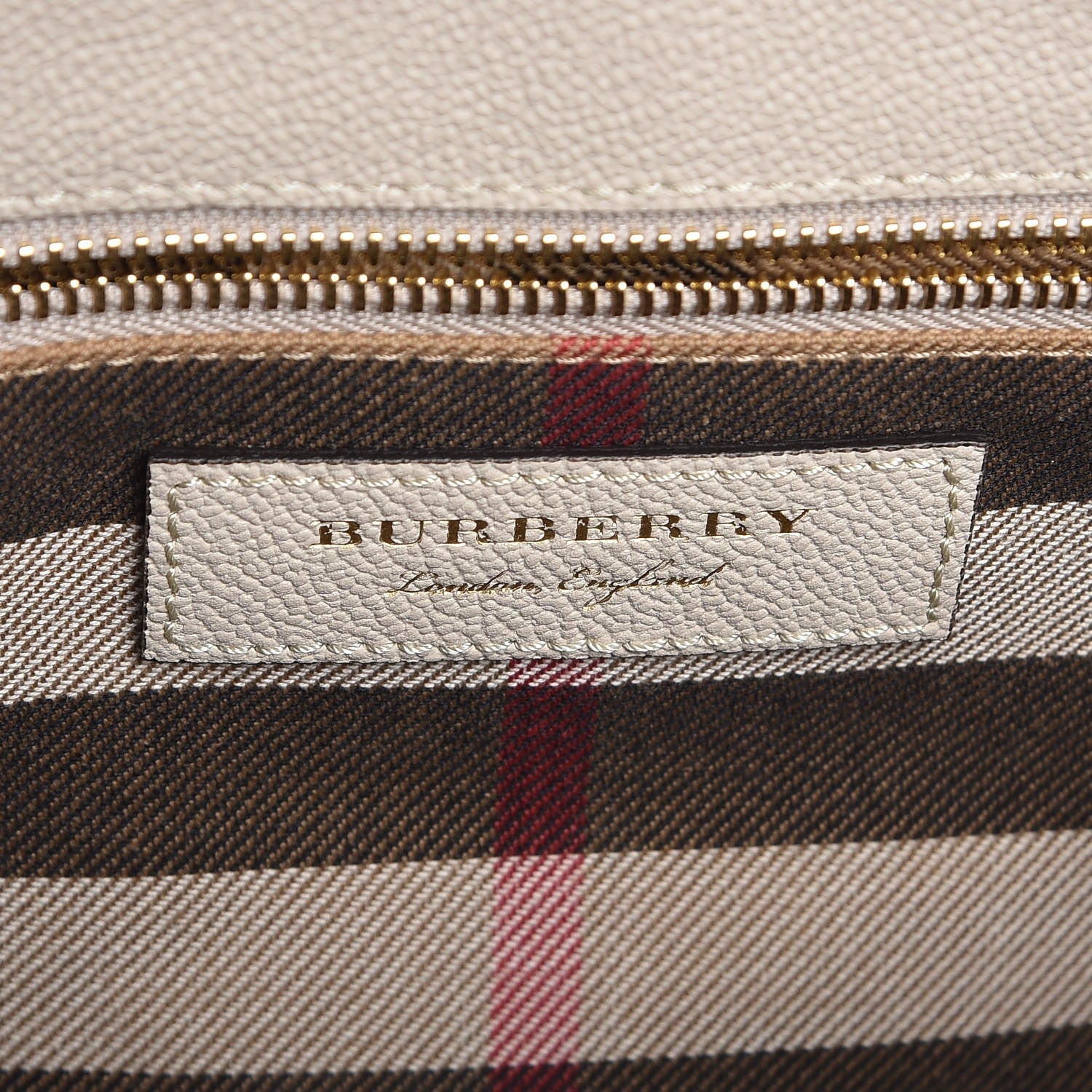 Burberry Soft Grain Calfskin Medium Buckle Tote Limestone 6 of 10