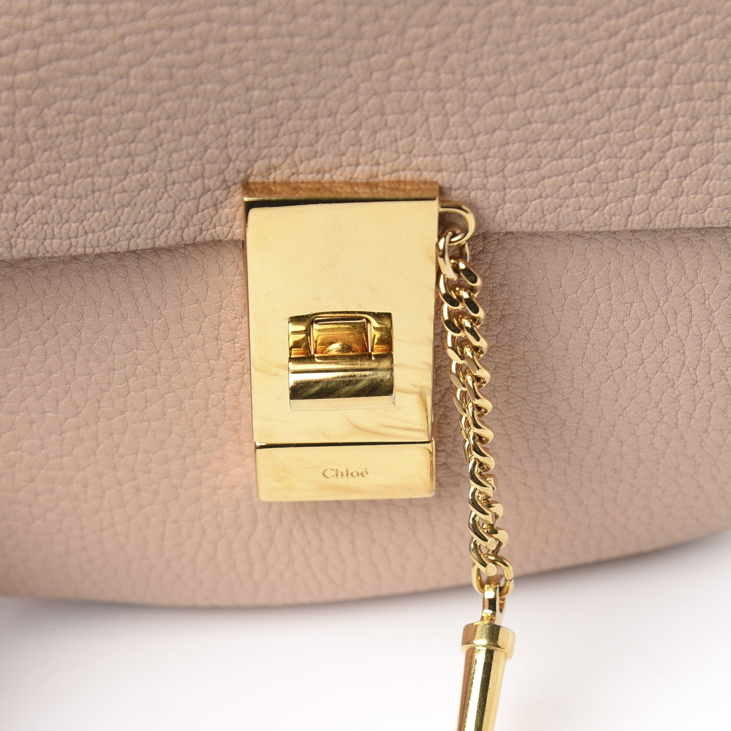 Chloe Grained Lambskin Mini Drew Shoulder Bag Biscotti Beige 7 of 10