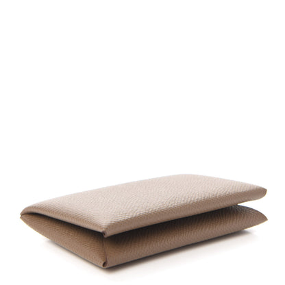 Hermes Epsom Calvi Card Case Etoupe 4 of 10