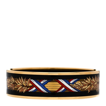 Hermes Enamel Printed Wide Liberte Egalite Fraternite Bracelet 65 1 of 5