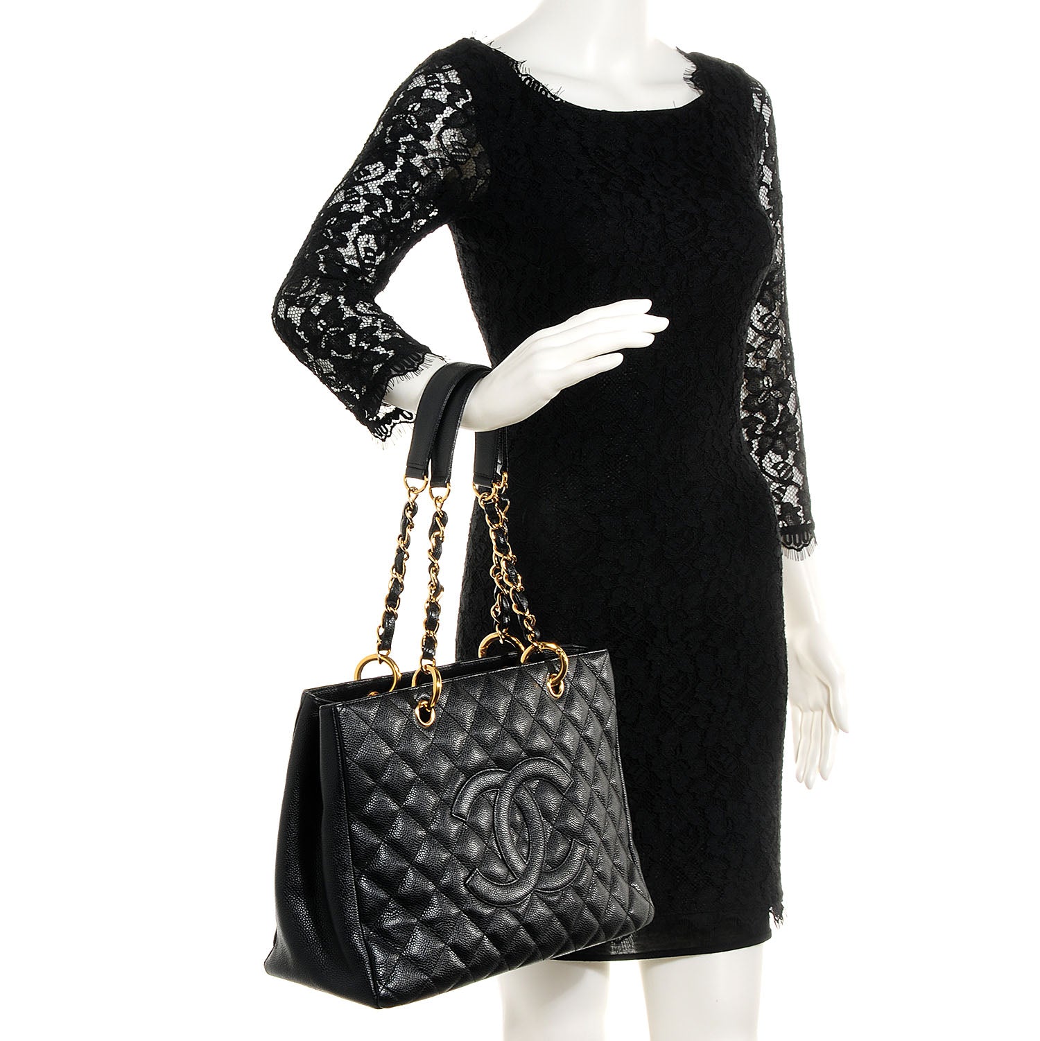 Chanel Caviar Grand Shopping Tote GST Black 2 of 7