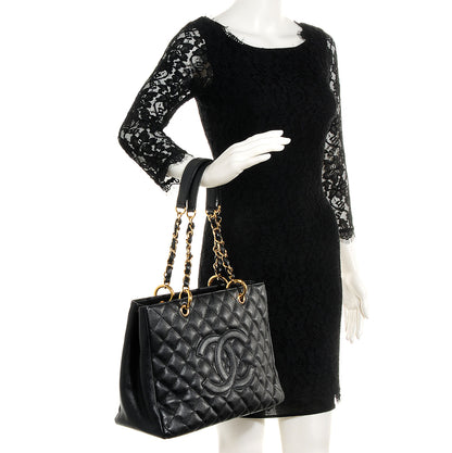 Chanel Caviar Grand Shopping Tote GST Black 2 of 7