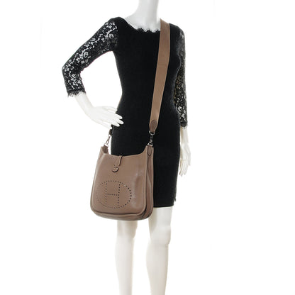 Hermes Taurillon Clemence Evelyne III PM Etoupe 2 of 6