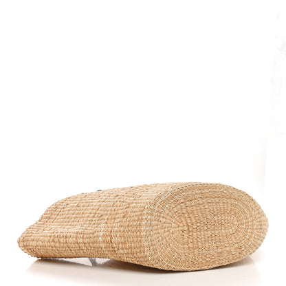 Loewe Calfskin Raffia Paulas Ibiza Small Shell Basket Tote Bag Natural Tan 4 of 10