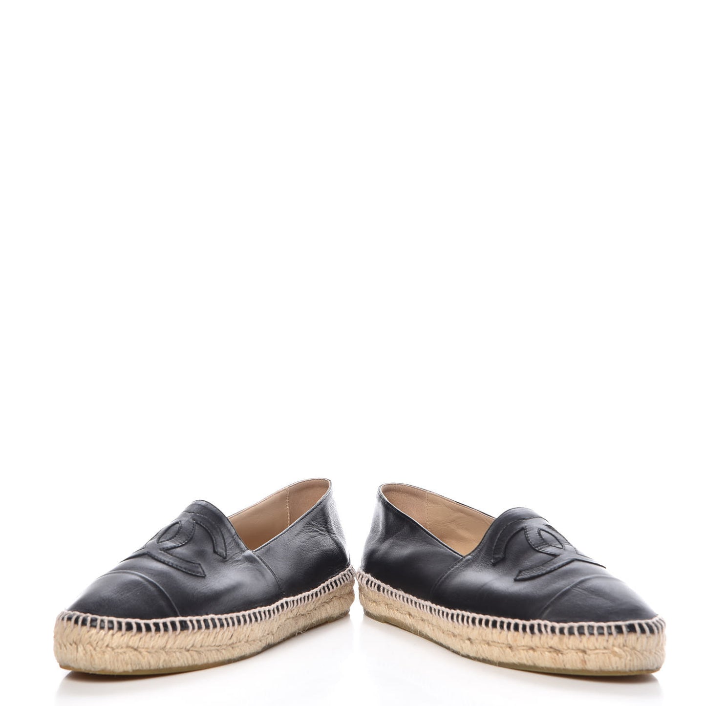 Lambskin CC Espadrilles 40 Black